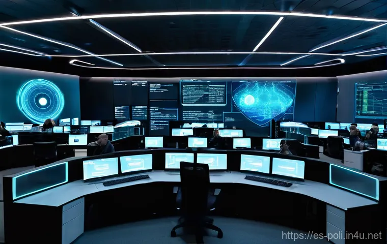 군사 전략과 방위정책 - **Prompt 1: The Heart of Cyberdefense**
"A wide-angle, highly detailed shot of a state-of-the-ar...